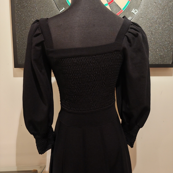 Sandro Black Puff Sleeve Dress - Picture 14 of 16